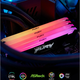  ОЗУ Kingston Fury Beast RGB KF436C17BB2AK4/32 DDR4 4x8GB 3600MHz RTL Gaming PC4-28800 CL17 DIMM 288-pin 1.35В kit single rank с радиатором Ret 