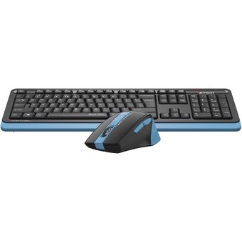  Комплект клавиатура и мышь A4Tech Fstyler FGS1035Q черный/синий USB беспроводная Multimedia 