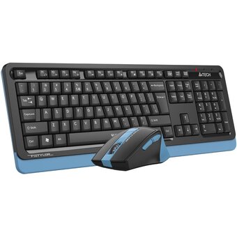  Комплект клавиатура и мышь A4Tech Fstyler FGS1035Q черный/синий USB беспроводная Multimedia 