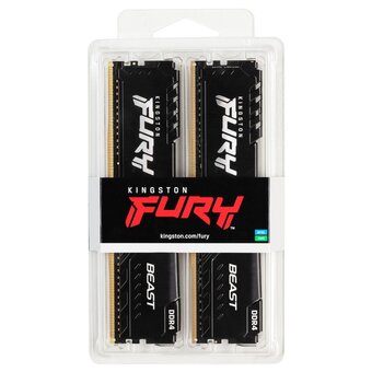  ОЗУ Kingston Fury Beast Black (KF436C18BBK4/128) DDR 4 DIMM 128Gb PC28800, 3600Mhz, CL18 (Kit of 4) (retail) 