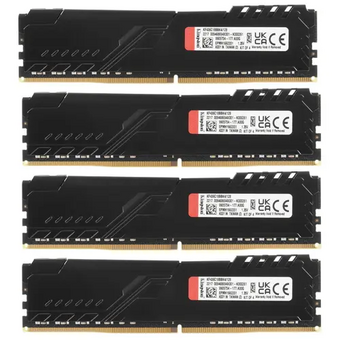  ОЗУ Kingston Fury Beast Black (KF436C18BBK4/128) DDR 4 DIMM 128Gb PC28800, 3600Mhz, CL18 (Kit of 4) (retail) 