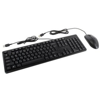  Клавиатура + мышь A4Tech KR-3330S клав черный мышь черный USB 