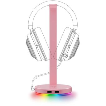  Подставка для наушников Razer Base Station Chroma V2 Quartz RC21-01510200-R3M1 