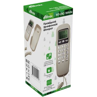  Телефон RITMIX RT-010 White 