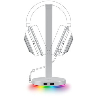  Подставка для наушников Razer Base Station Chroma V2 Mercury RC21-01510300-R3M1 
