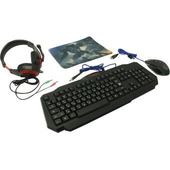  Клавиатура+мышь DEFENDER Target MKP-350 (52350) +Pad +Headset 