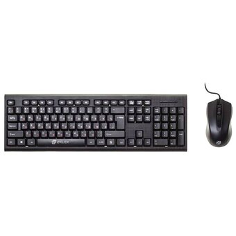  Комплект клавиатура и мышь OKLICK 621M Iru клав черный мышь черный USB 