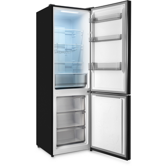  Холодильник Hyundai CC3586F черное стекло 