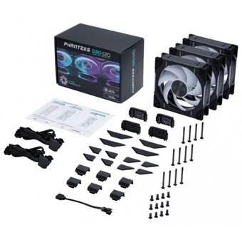  Комплект вентиляторов PHANTEKS D30 DRGB Black (PH-F120D30_DRGB_PWM_BK01_3P_RU) (3шт.) 120x120x30мм (PWM, 250-2000 об/мин, 30.2dBa) 
