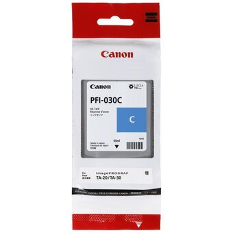  Картридж струйный Canon PFI-030C 3490C001АА голубой (55мл) для Canon imagePROGRAF TA-20, TA-30, TM-240, TM-340. 