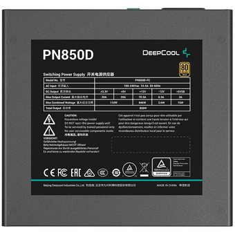  Блок питания Deepcool PN850D (ATX 3.1, 850W, PWM 120mm fan, Active PFC, 80+ Gold, Gen5 PCIe) RET 