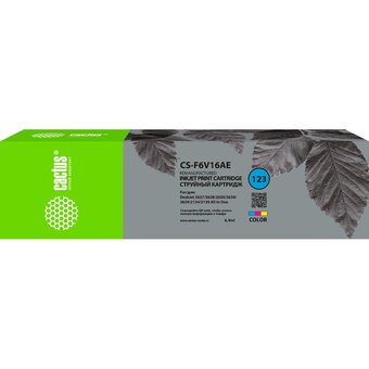 Картридж струйный Cactus CS-F6V16AE 123 многоцветный (6.4мл) для HP HP DeskJet 2130 