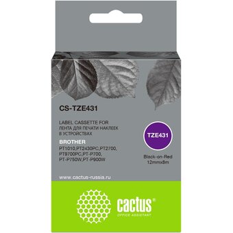  Картридж ленточный Cactus CS-TZE431 TZE-431 черный для Brother 1010/1280/1280VP/2700VP 