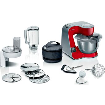  Кухонная машина Bosch MUM5X720 красный/серый 