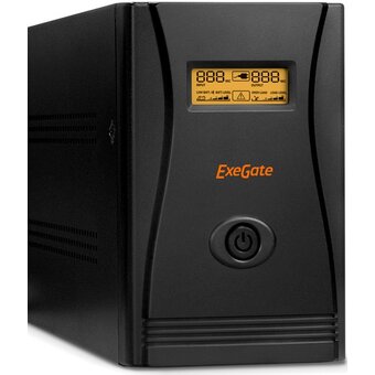  УЦ ИБП ExeGate EP212519RUS Power Smart ULB-1000 LCD 1000VA, Black, 4 евророзетки, USB (после СЦ, подклейка трещин корпуса, царапины) 