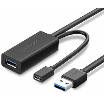  Кабель UGREEN US175 20827 USB 3.0 Extension Cable 10m Black 