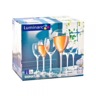  Набор фужеров для вина Luminarc Signature Сигнатюр 6шт 250мk H8168 