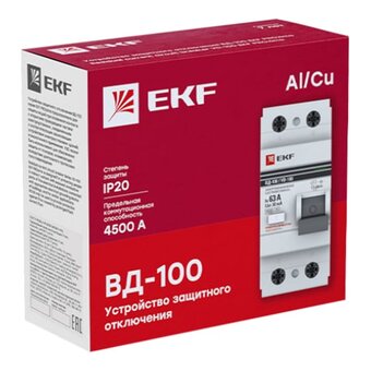  УЗО EKF PROxima ВД-100 2P (elcb-2-25-30-em-pro) 