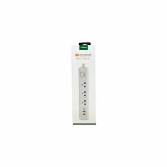  Сетевой фильтр UGREEN CD286 (25357) 30W 3 AC Power Strip with Master Switch (2A1C) EU White 