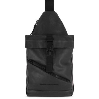  Рюкзак слинг Piquadro Harper CA5678AP/N черный натур.кожа 