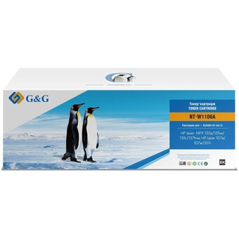  Картридж лазерный G&G GG-W1106A черный (1000стр.) для HP Laser 107a/107r/107w/135a MFP/135r MFP/135w MFP/137fnw MFP 