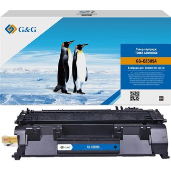  Картридж лазерный G&G GG-CE505A GG-CE505A universal черный (2300стр.) для HP LaserJet P2035, P2035n, P2055d, P2055dn, P2055x; LaserJet Pro 400 M401, M 