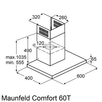  Кухонная вытяжка MAUNFELD Comfort 60 T чёрный 
