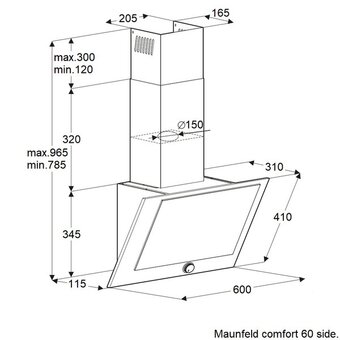  Вытяжка MAUNFELD Comfort 60 Side черный 