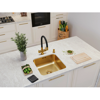  Смеситель для кухни EMAR ЕС-3015 PVD Golden 