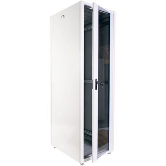  Шкаф коммутационный ЦМО ШТК-Э-42.6.6-13АА напольный 24U 600x600мм пер.дв.стекл металл серый 
