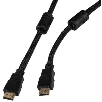  Кабель аудио-видео Buro HDMI (m)/HDMI (m) 5м. феррит.кольца Позолоченные контакты черный (HDMI-V1.4-5MC) 