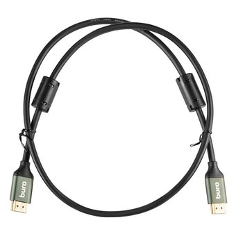  Кабель аудио-видео Buro HDMI (m)/HDMI (m) 1м. феррит.кольца Позолоченные контакты черный (BHP-HDMI-2.1-1G) 