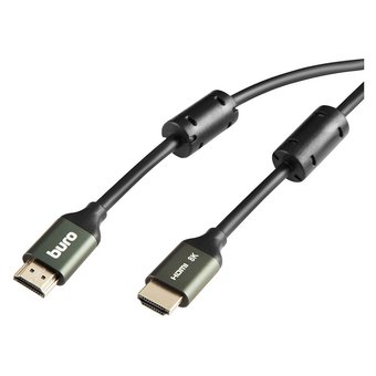  Кабель аудио-видео Buro HDMI (m)/HDMI (m) 2м. феррит.кольца Позолоченные контакты черный (BHP-HDMI-2.1-2G) 