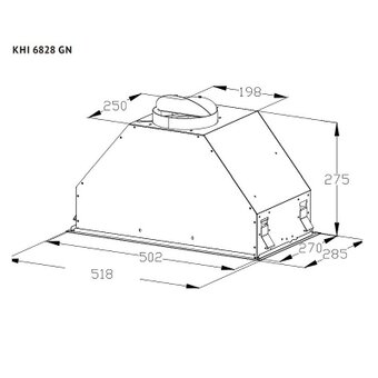  Вытяжка Korting KHI 6828 GN 