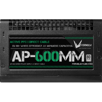  Блок питания Formula AP-600ММ 80 Plus White ATX 600W (20+4pin) APFC 120mm fan 6xSATA RTL 