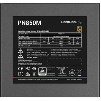  Блок питания Deepcool PN850M (ATX 3.1, 850W, Full Cable Management, PWM 120mm fan, Active PFC, 80+ Gold, Gen5 PCIe) RET 