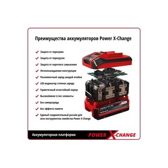  Зарядное устройство + аккумулятор Einhell PXC 5,2Ah & 4A Fastcharger (4512114) 