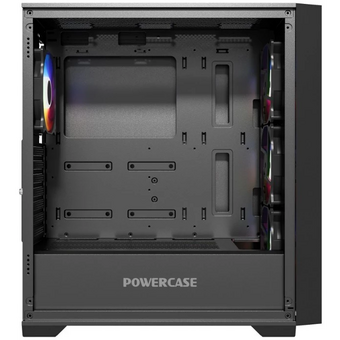  Корпус Powercase ByteFlow Micro Black (CAMBFB-A4), Tempered Glass, 4х 120mm ARGB fans, ARGB HUB, чёрный, mATX 