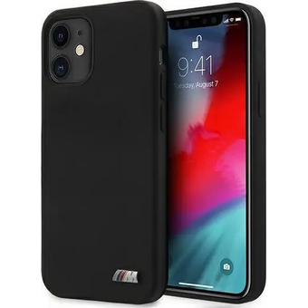  Чехол BMW для iPhone 12 mini (5.4) M-Collection Liquid silicone HardBlack BMHCP12SMSILBK 