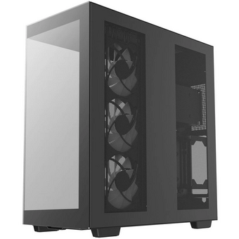  Корпус Deepcool CH780 без БП, боковое окно (закаленное стекло), 3xARGB LED 140мм, черный, E-ATX 