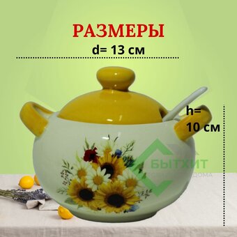  Горшочек для сыпучих продуктов с ложкой BACKMAN BM-0625-01 380мл 