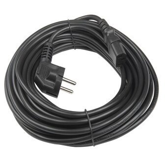  Кабель питания Hyperline PWC-IEC13-SHM-10-BK для компьютера Shucko+C13 3x1.00 10A угловая вилка 10м 