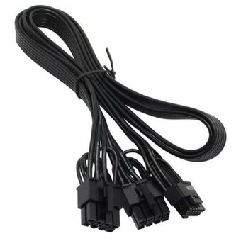  Кабель питания Deepcool 12VHPWR cable (12VHPWR cable) для GPU 40-й серии (PCI-Ex2 to 12VHPWR x1, 650mm) RET 