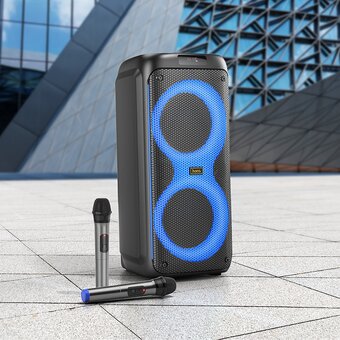  Портативная колонка HOCO HA7 Leader wireless BT speaker (черный) 