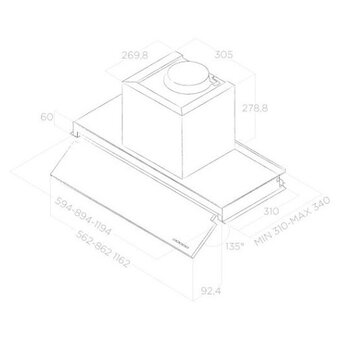  Вытяжка встраиваемая Elica Boxin IX/A/120 (PRF0157280A) 