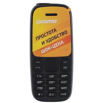  Мобильный телефон Digma A106 Linx 32Mb черный 