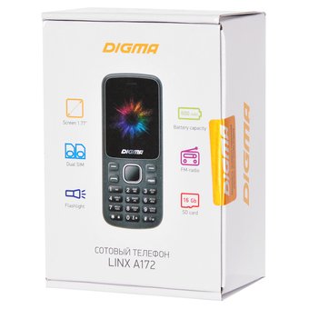  Мобильный телефон Digma A172 Linx черный 