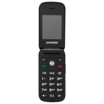  Мобильный телефон Digma VOX FS240 32Mb VT2074MM черный 