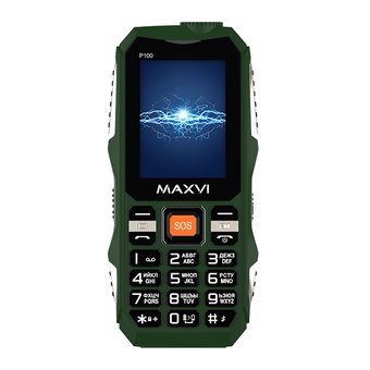  Мобильный телефон Maxvi P100 green 
