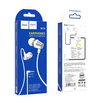  Наушники HOCO M97 Enjoy universal earphones with mic, white 